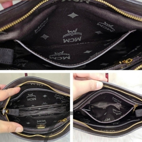 🔹️MCM🔹️ Etui Leopard Print Red and Black Pochette Handbag (Rare) - Picture 4 of 8